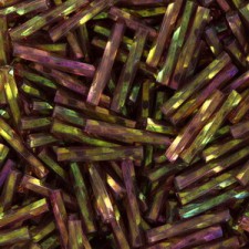 Miyuki twisted bugle beads 2x12mm Rose gold luster TW2012-301
